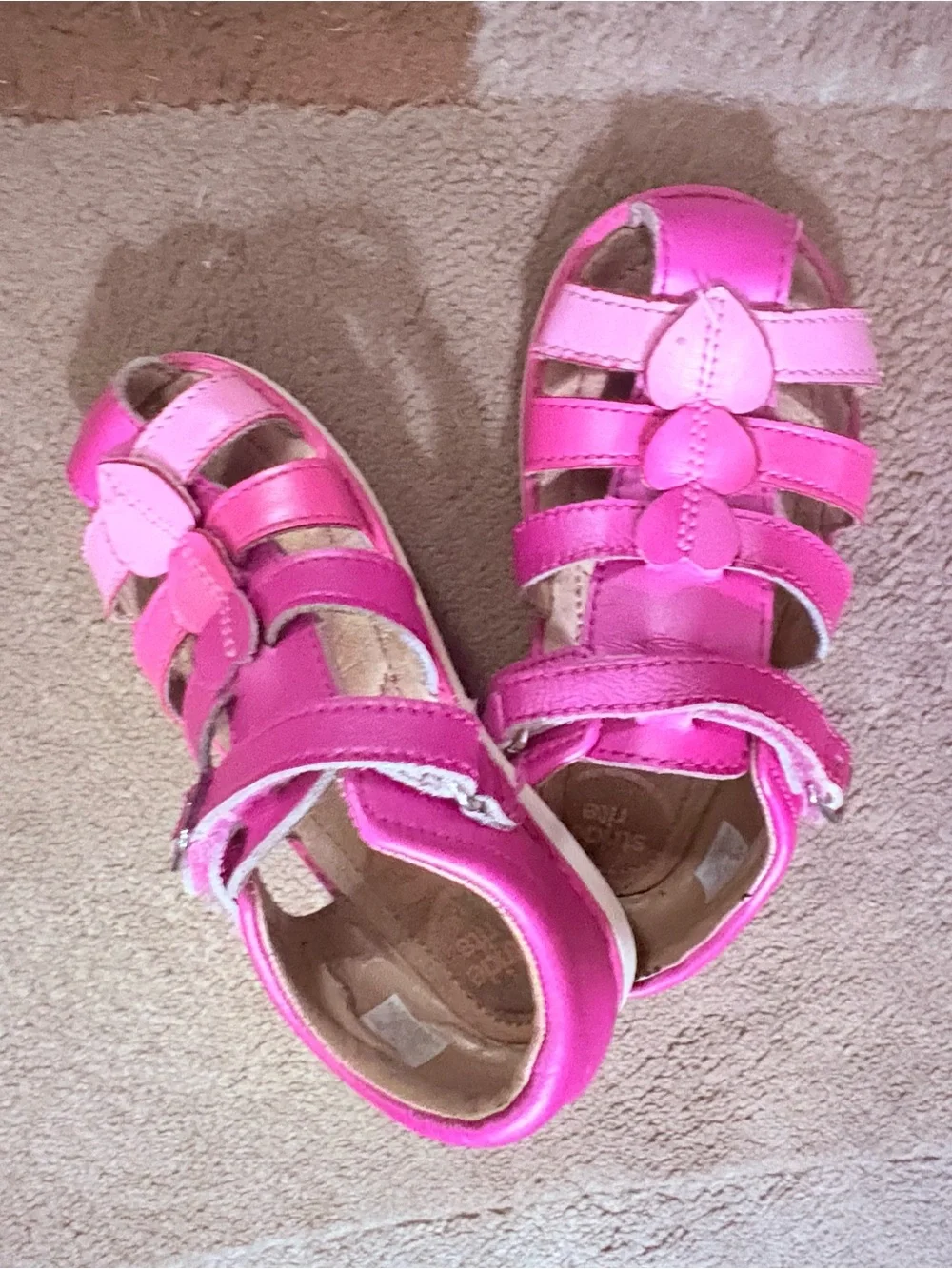 Stride Rite Hot Pink Girls' Flower Strap Sandal